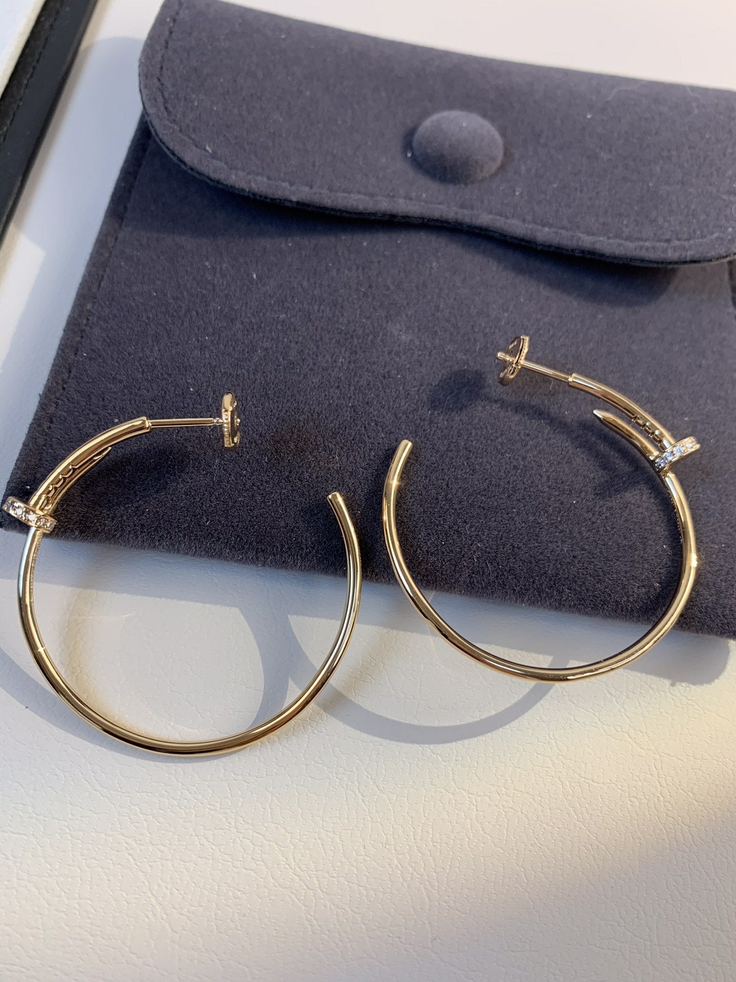 [Lucky Star]JUSTE EARRINGS GOLD DIAMONDS 1.8MM