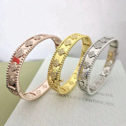 [Lucky Star]CLOVER BRACELET 8MM DIAMONDS