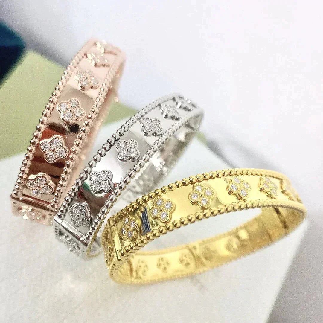[Lucky Star]CLOVER BRACELET 8MM DIAMONDS