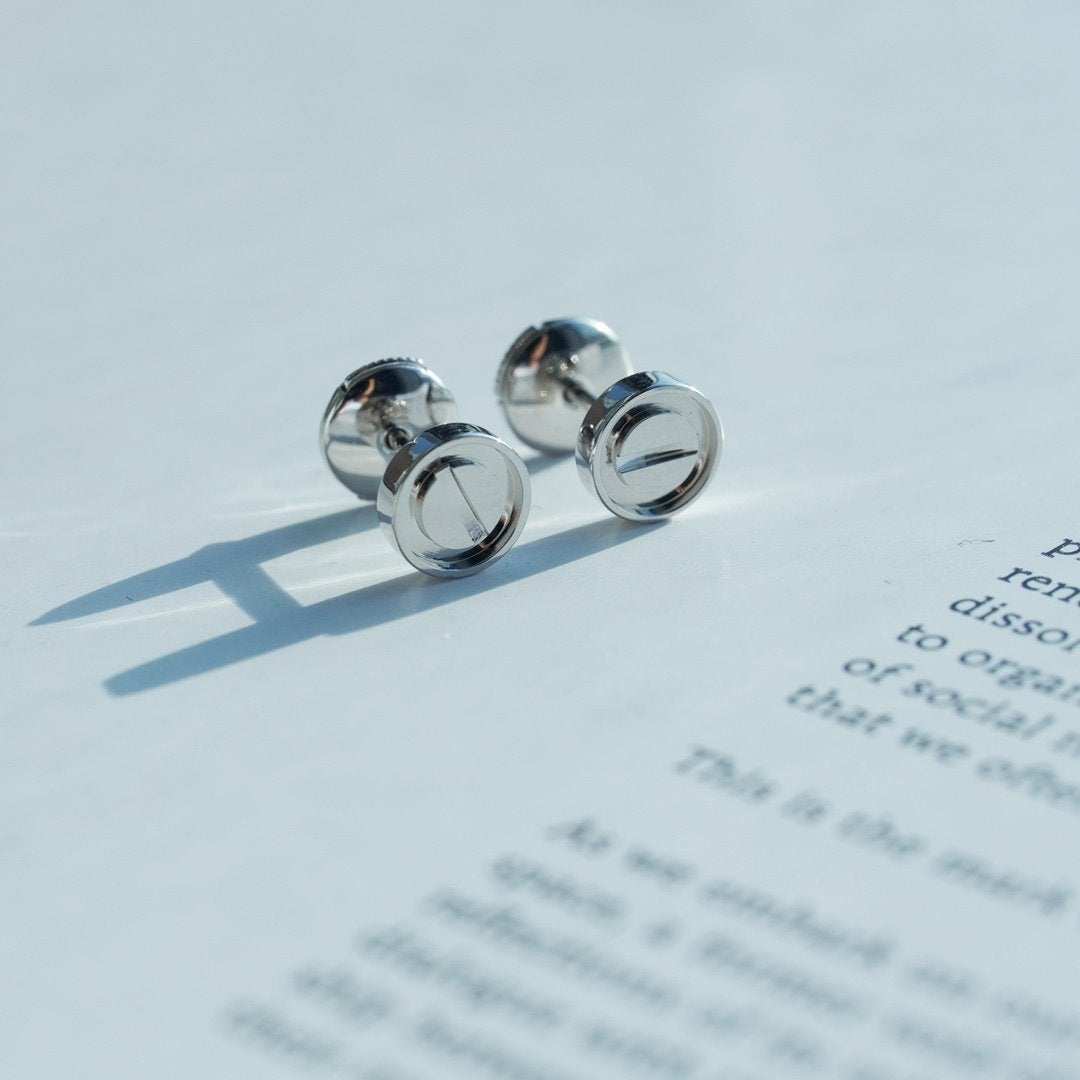 [Lucky Star]LOVE EARRINGS SILVER 10MM