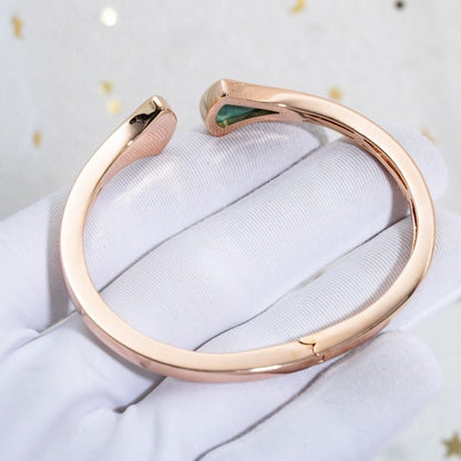 [Lucky Star]DREAM BRACELET OPEN MALACHITE PINK GOLD