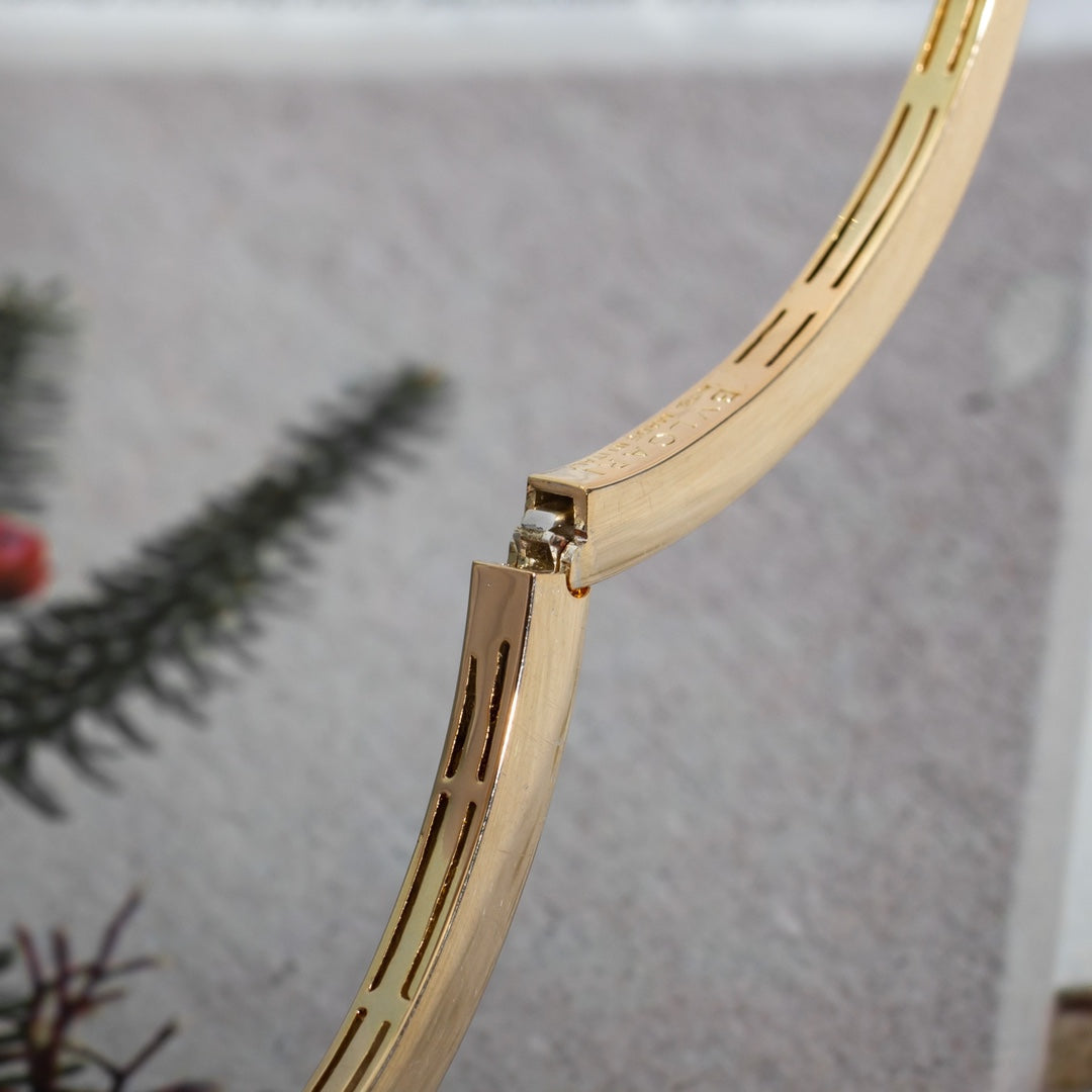 [Lucky Star]SERPENTI BRACELET PINK GOLD DIAMOND DOUBLE SNAKE