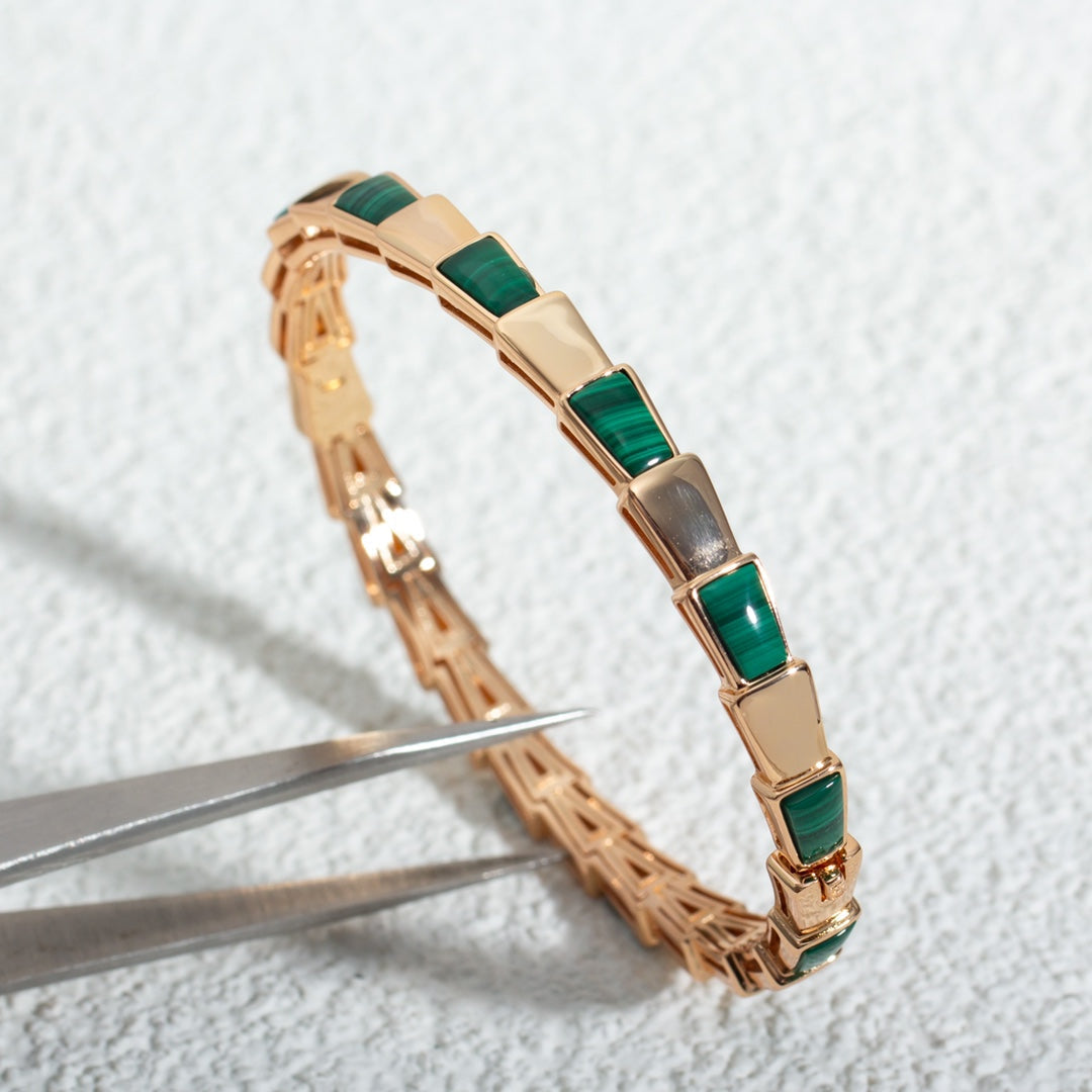 [Lucky Star]SERPENTI BRACELET PINK GOLD MALACHITE