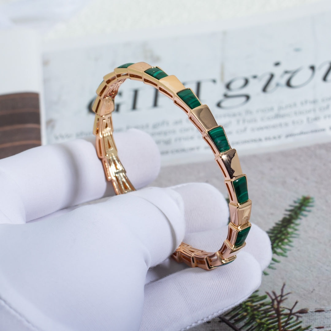 [Lucky Star]SERPENTI BRACELET PINK GOLD MALACHITE