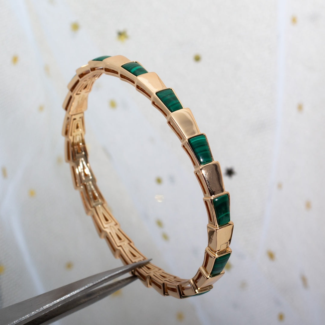 [Lucky Star]SERPENTI BRACELET PINK GOLD MALACHITE