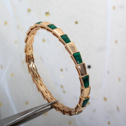 [Lucky Star]SERPENTI BRACELET PINK GOLD MALACHITE