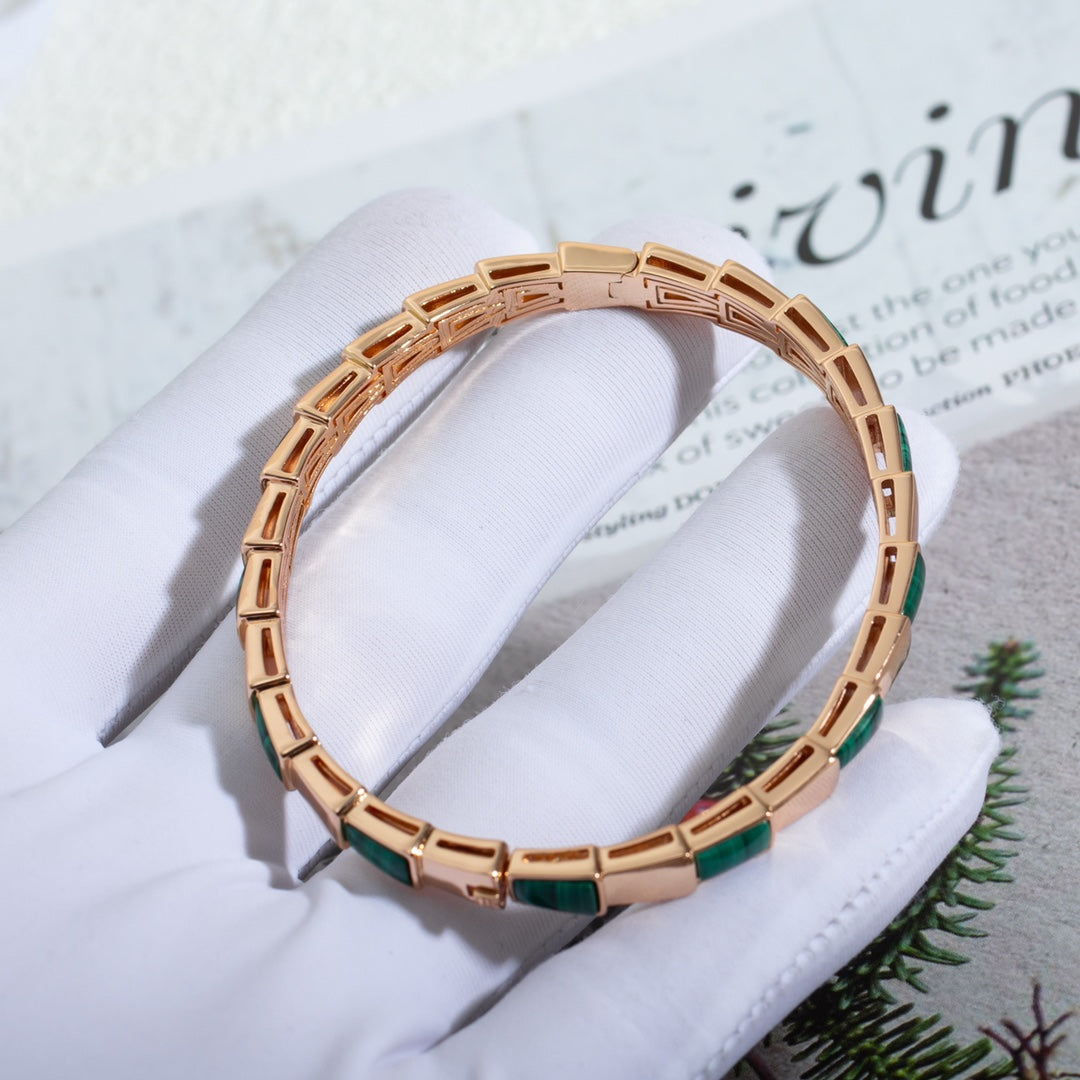 [Lucky Star]SERPENTI BRACELET PINK GOLD MALACHITE