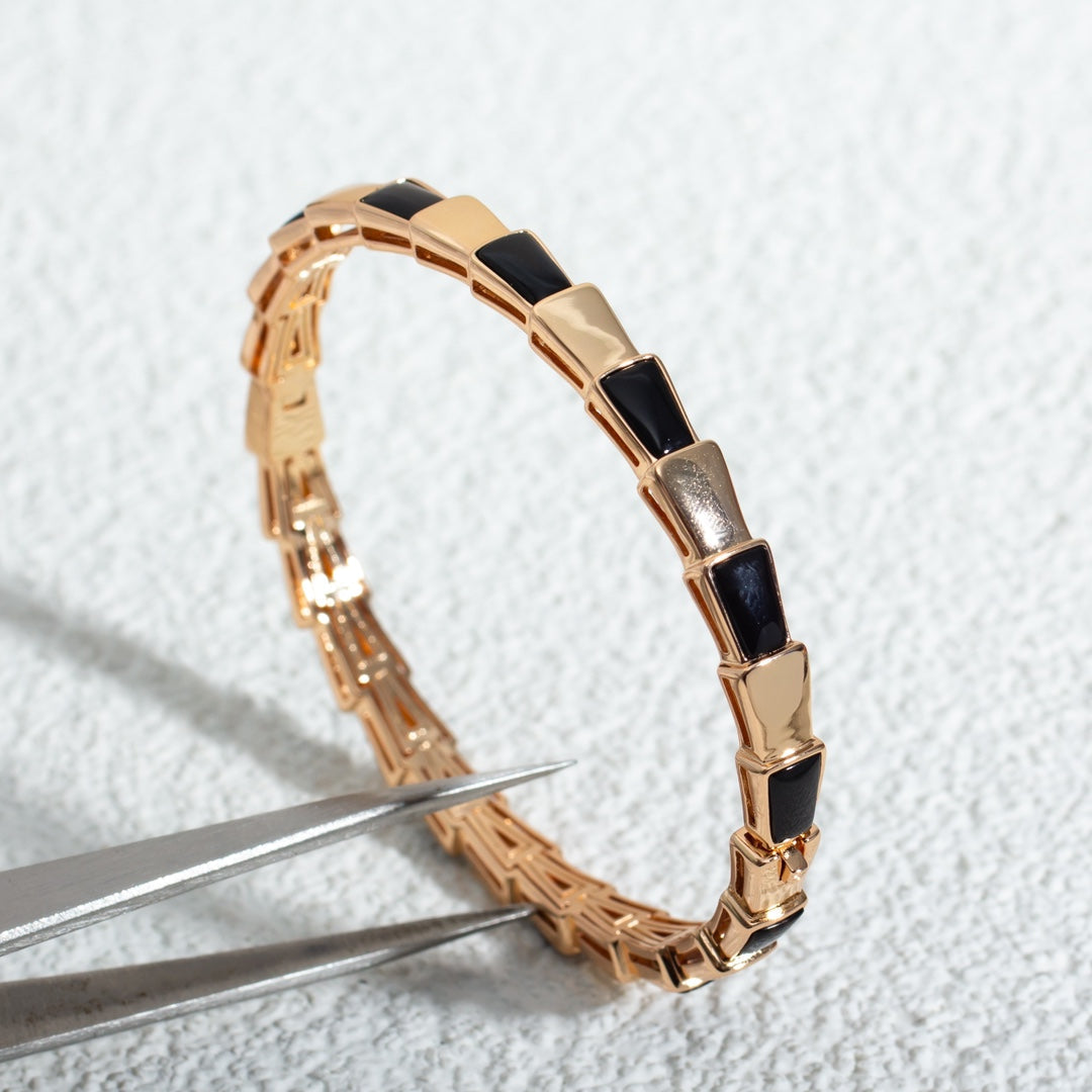 [Lucky Star]SERPENTI BRACELET PINK GOLD ONYX