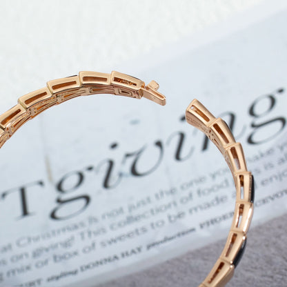 [Lucky Star]SERPENTI BRACELET PINK GOLD ONYX