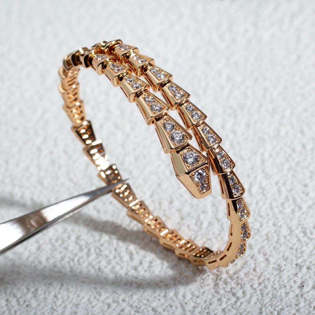 [Lucky Star]SERPENTI BRACELET 6.8MM PINK GOLD DIAMOND