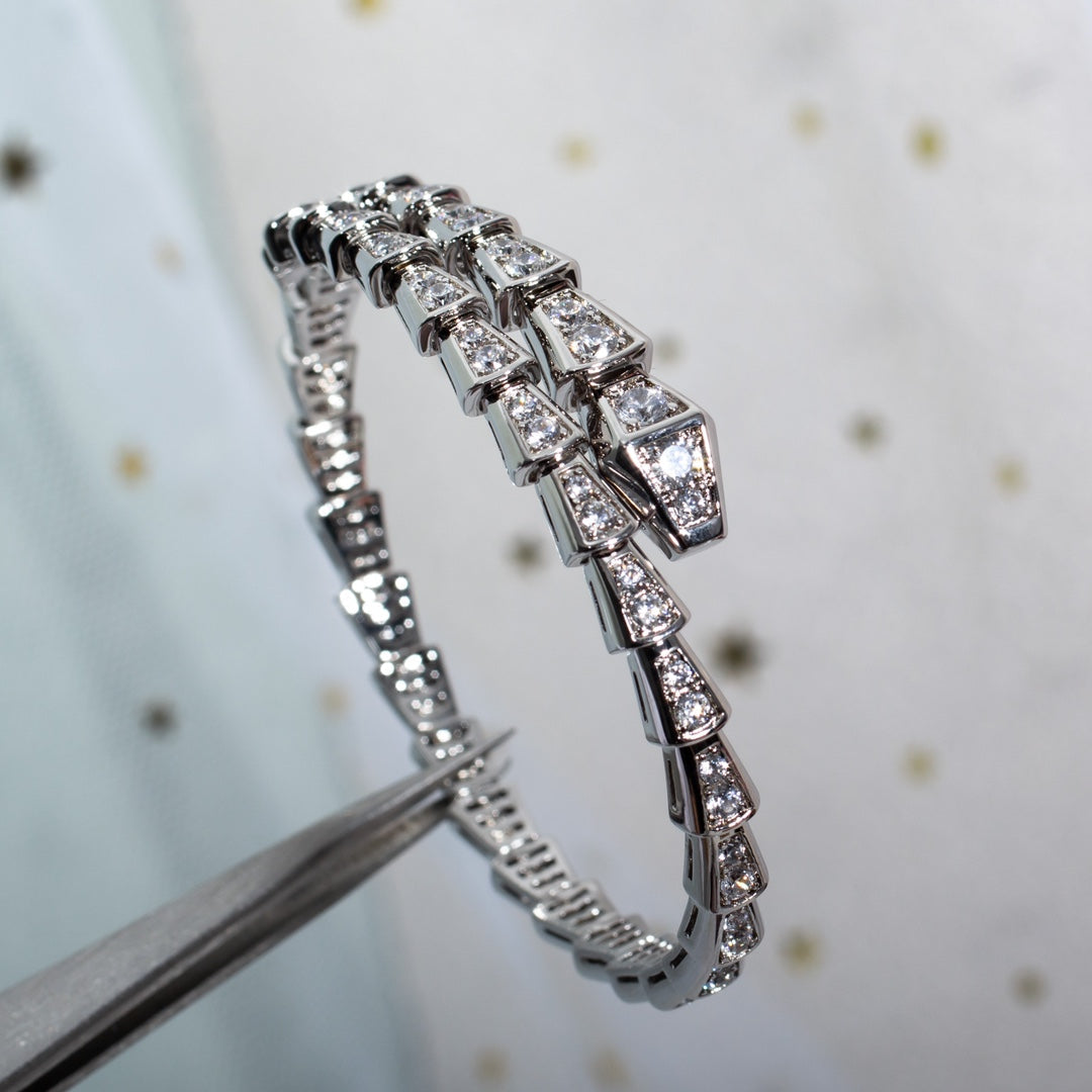 [Lucky Star]SERPENTI BRACELET 6MM SILVER DIAMOND