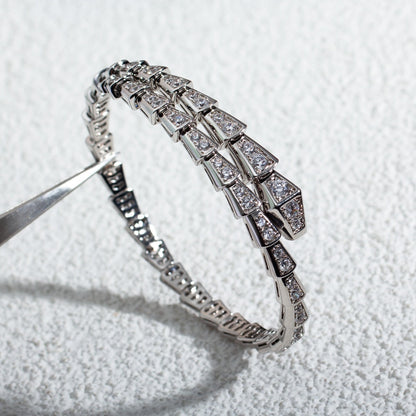 [Lucky Star]SERPENTI BRACELET 6MM SILVER DIAMOND