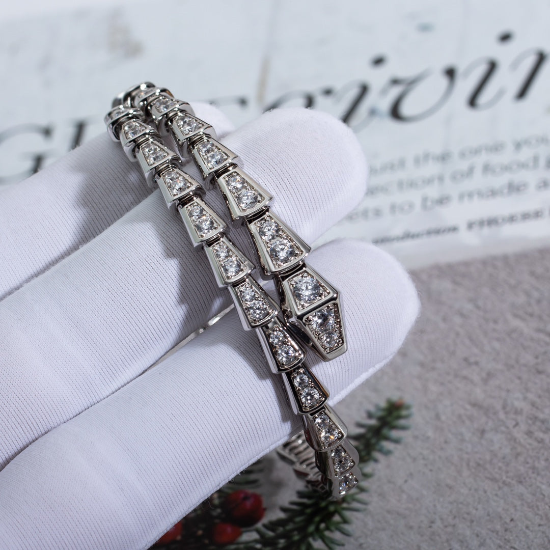 [Lucky Star]SERPENTI BRACELET 6MM SILVER DIAMOND