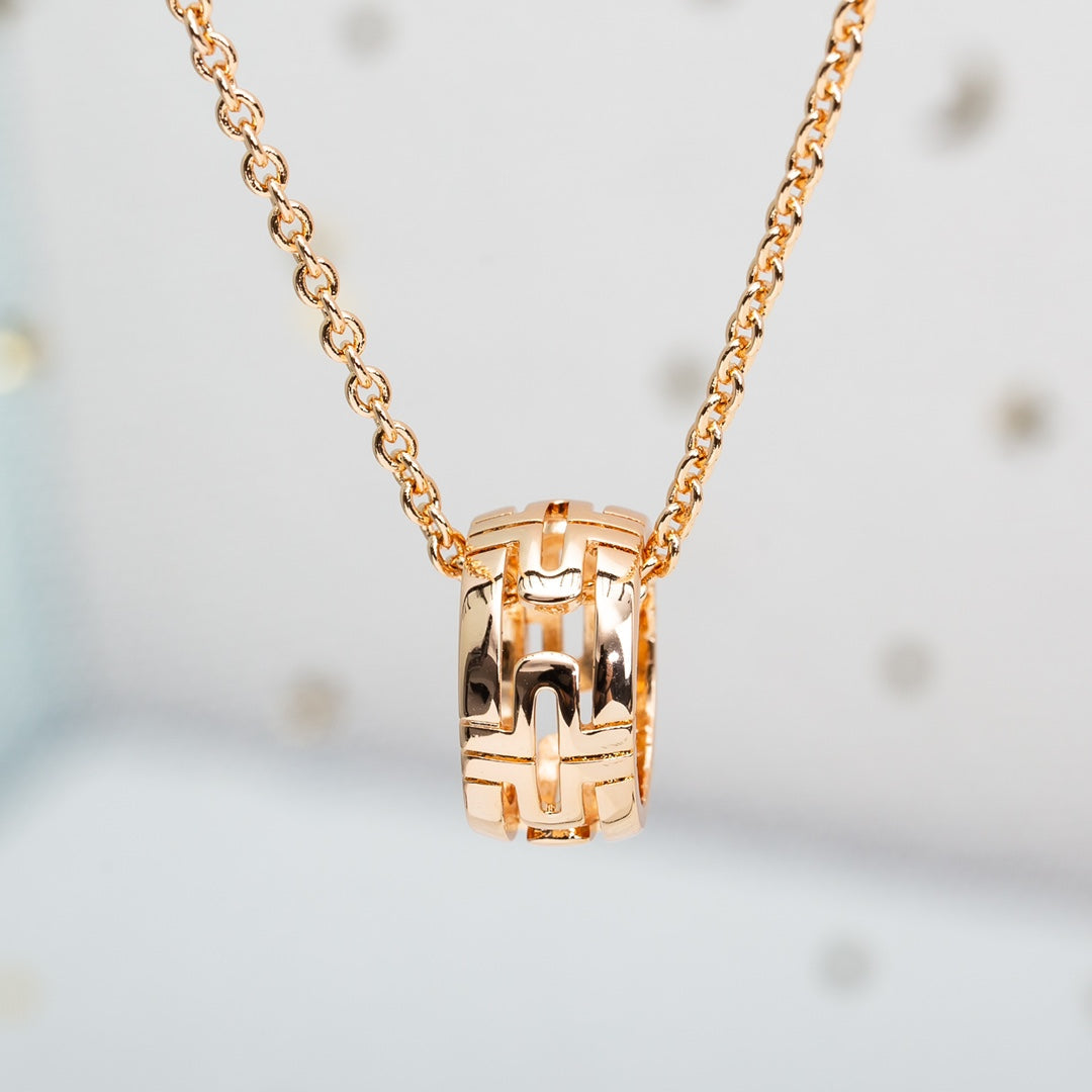 [Lucky Star]PARENTESI NECKLACE PINK GOLD