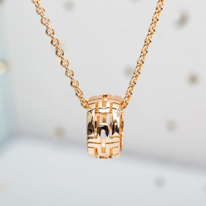 [Lucky Star]PARENTESI NECKLACE PINK GOLD
