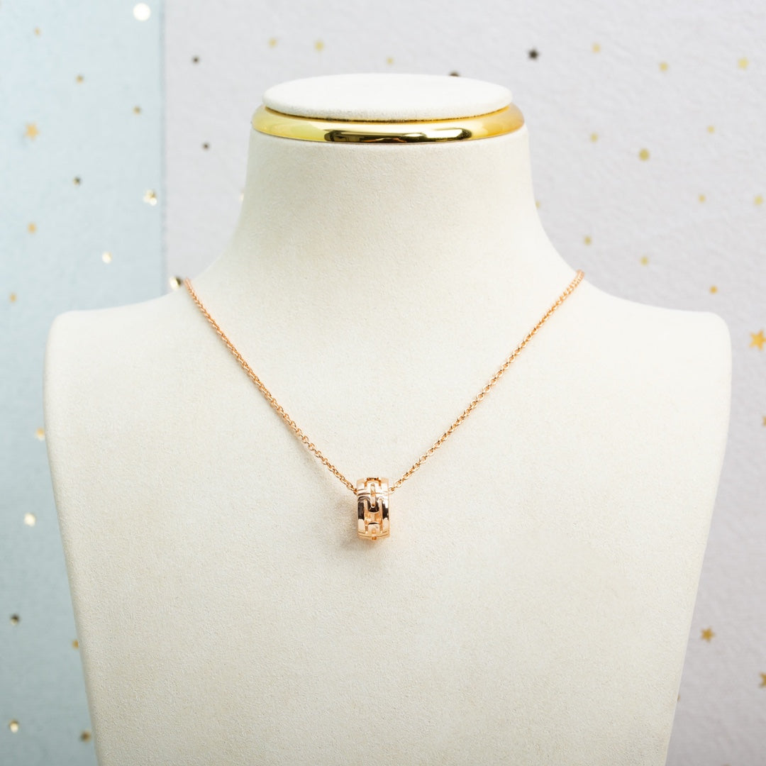 [Lucky Star]PARENTESI NECKLACE PINK GOLD