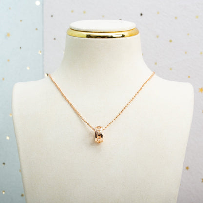 [Lucky Star]PARENTESI NECKLACE PINK GOLD