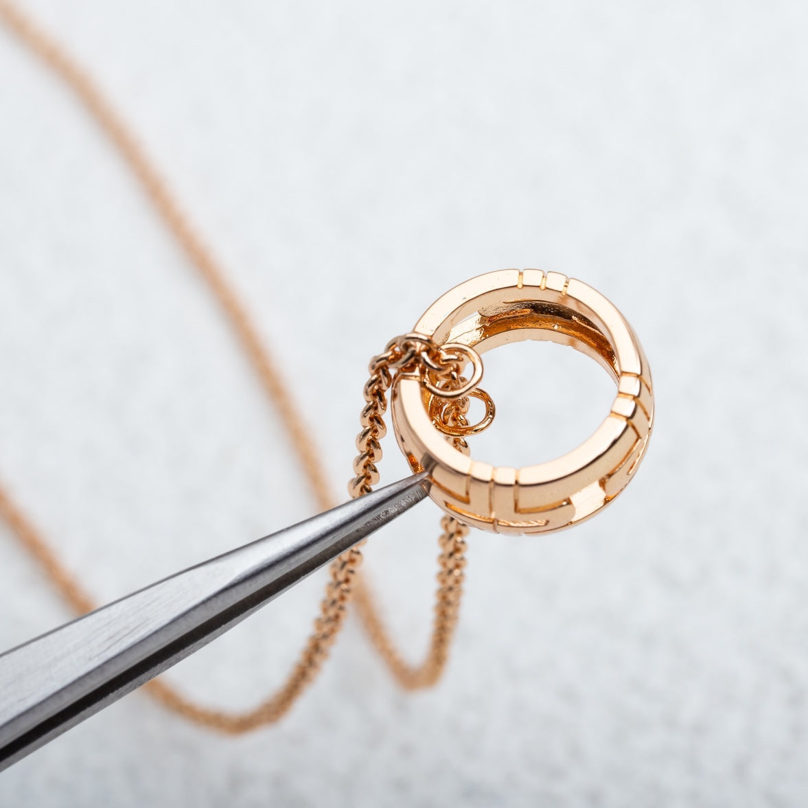 [Lucky Star]PARENTESI NECKLACE PINK GOLD