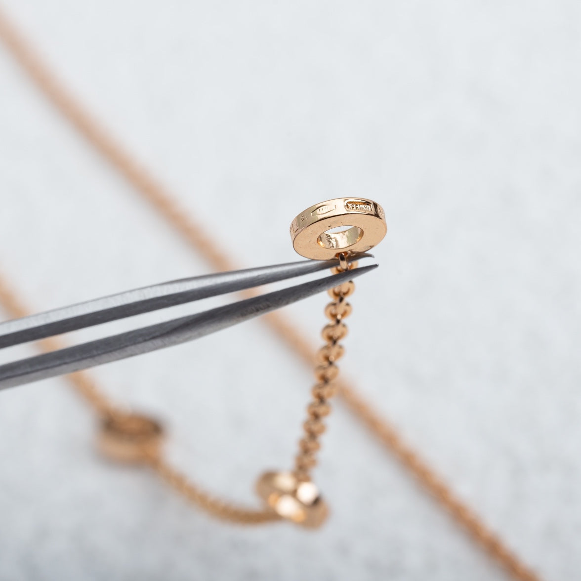 [Lucky Star]PARENTESI NECKLACE PINK GOLD