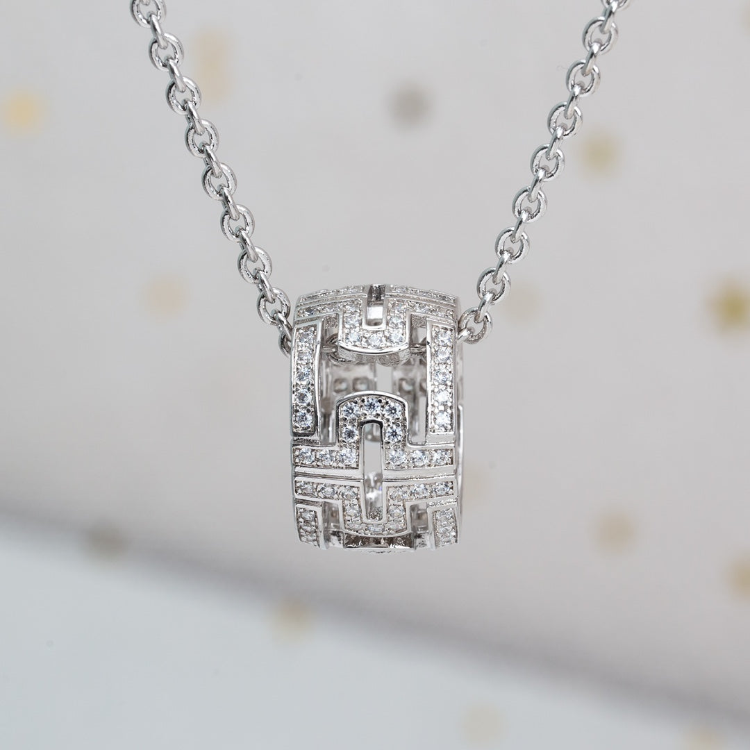 [Lucky Star]PARENTESI NECKLACE SILVER DIAMOND