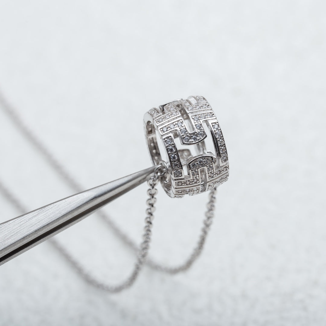 [Lucky Star]PARENTESI NECKLACE SILVER DIAMOND