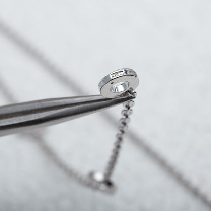 [Lucky Star]PARENTESI NECKLACE SILVER DIAMOND