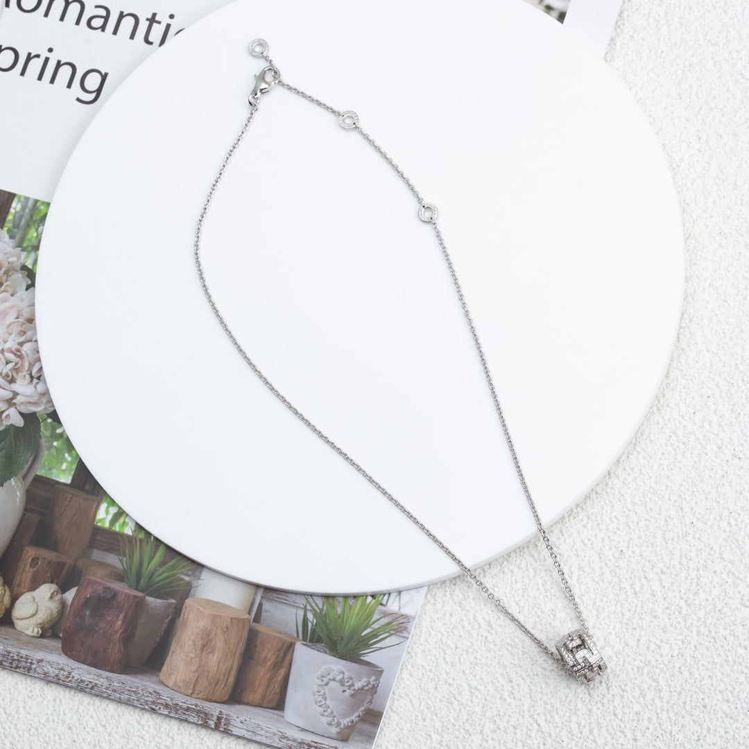 [Lucky Star]PARENTESI NECKLACE SILVER DIAMOND