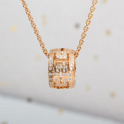 [Lucky Star]PARENTESI NECKLACE PINK GOLD DIAMOND