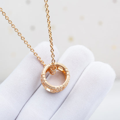 [Lucky Star]PARENTESI NECKLACE PINK GOLD DIAMOND