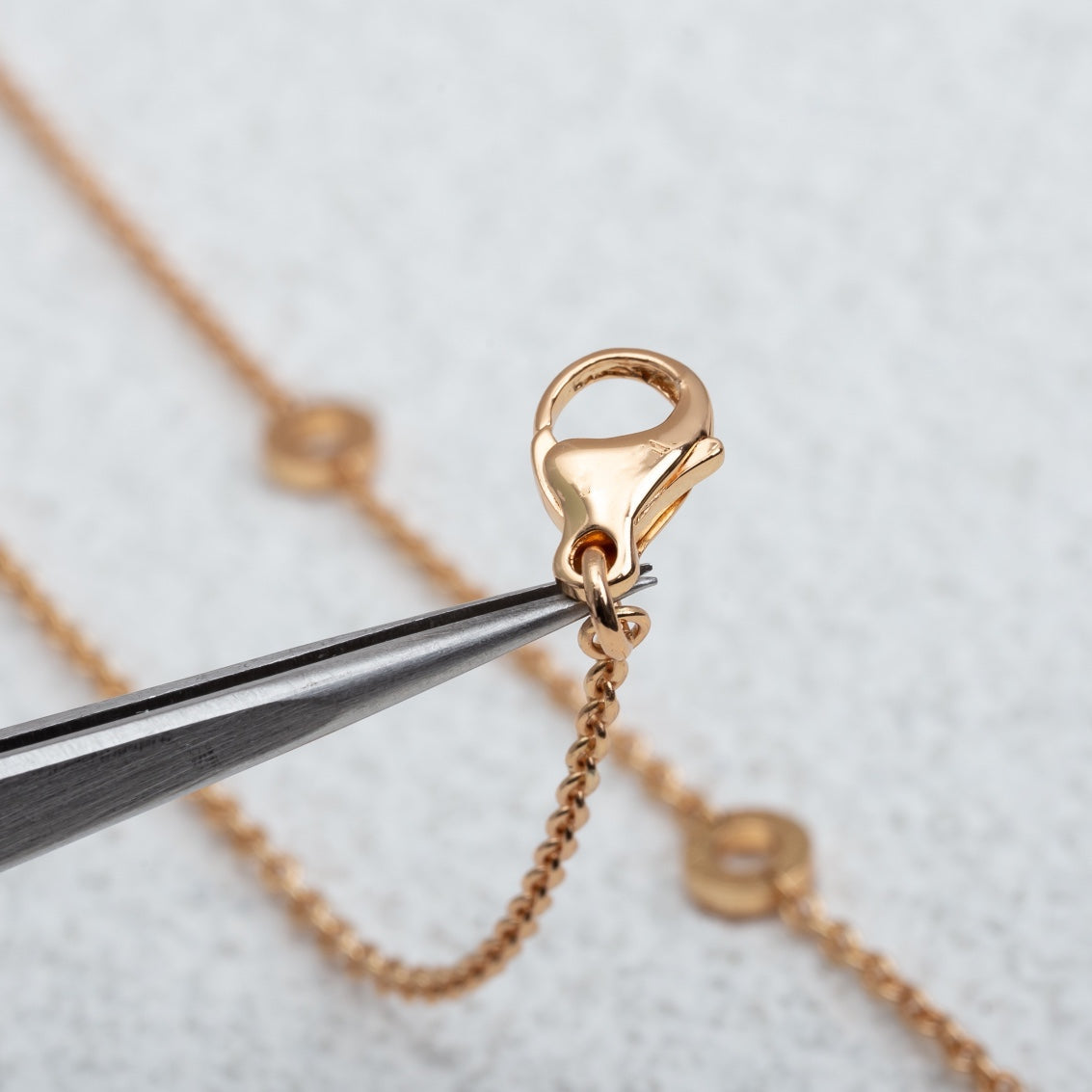 [Lucky Star]PARENTESI NECKLACE PINK GOLD DIAMOND
