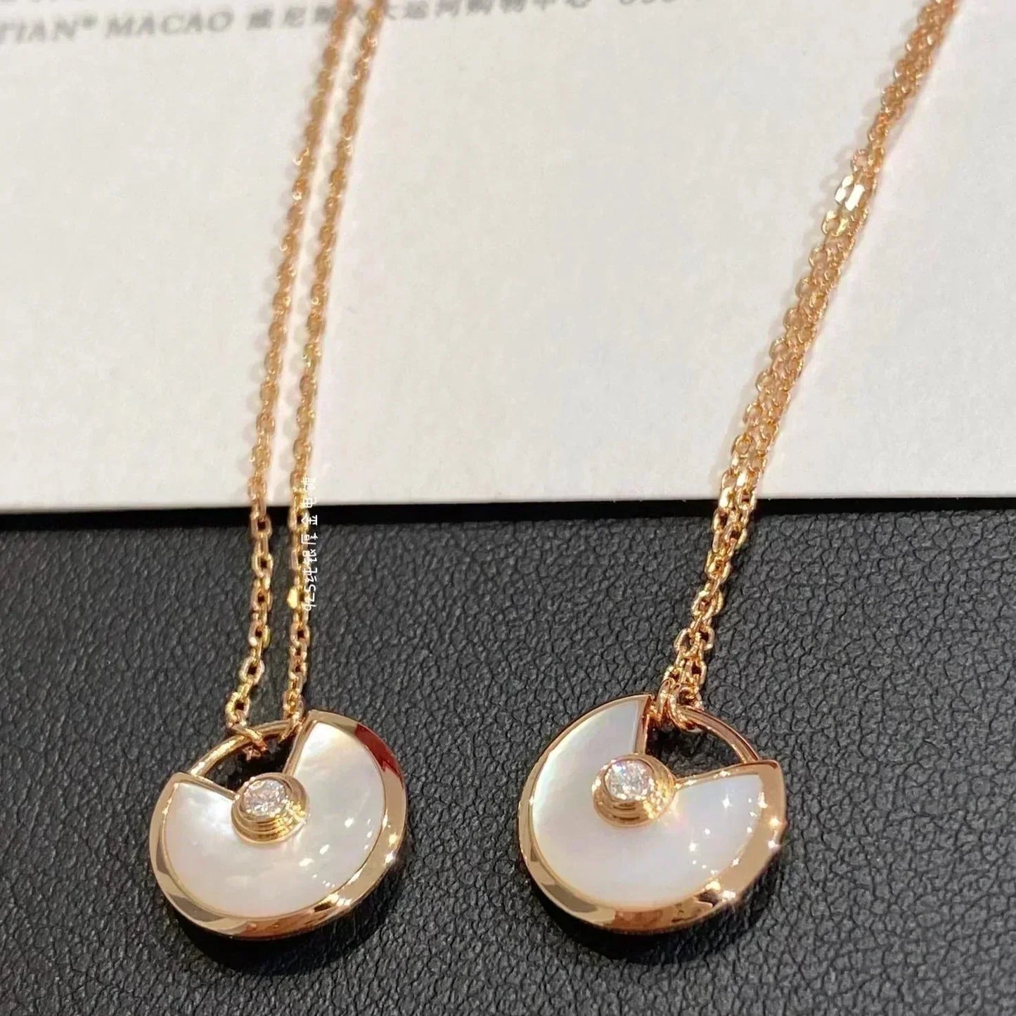 [Lucky Star]AMULETTE ROSE GOLD MOP NECKLACE