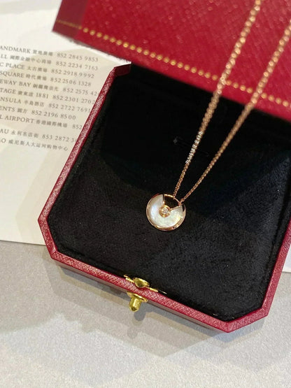 [Lucky Star]AMULETTE ROSE GOLD MOP NECKLACE