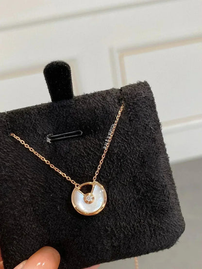 [Lucky Star]AMULETTE ROSE GOLD MOP NECKLACE
