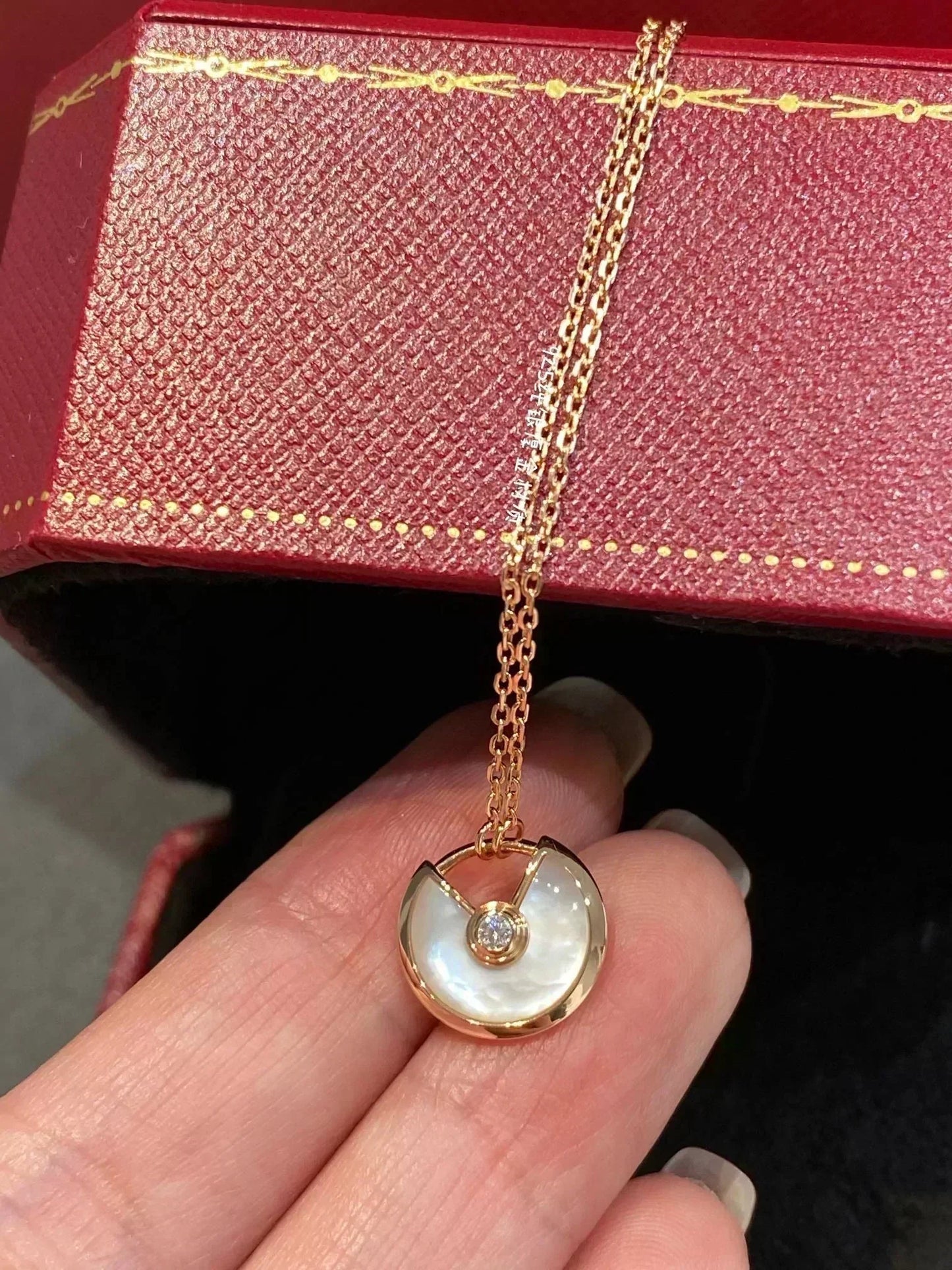 [Lucky Star]AMULETTE ROSE GOLD MOP NECKLACE