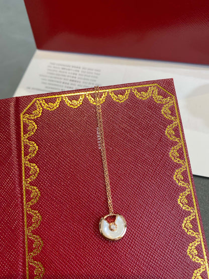 [Lucky Star]AMULETTE ROSE GOLD MOP NECKLACE