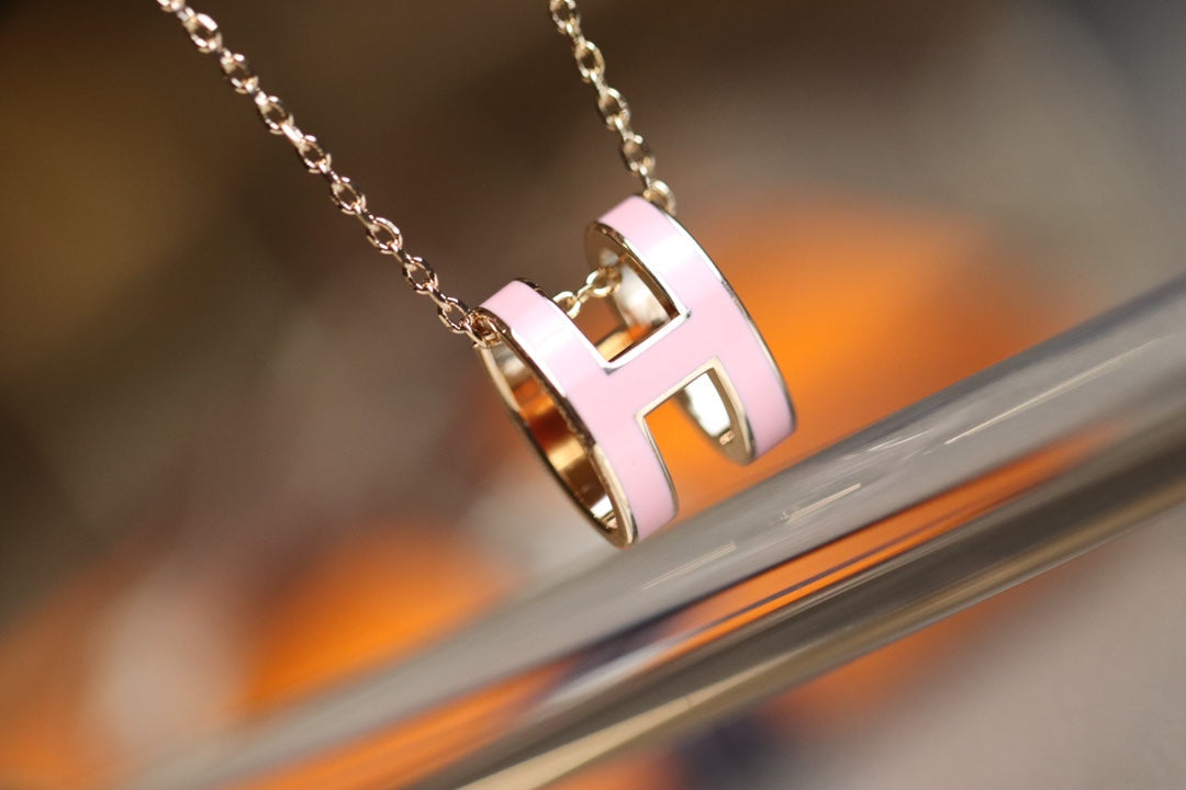 [Lucky Star]POP H PEDANT PINK GOLD