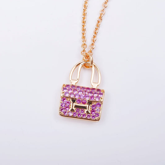 [Lucky Star]CONSTANCE PEDANT PURPLE DIAMOND NECKLACE