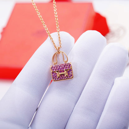 [Lucky Star]CONSTANCE PEDANT PURPLE DIAMOND NECKLACE