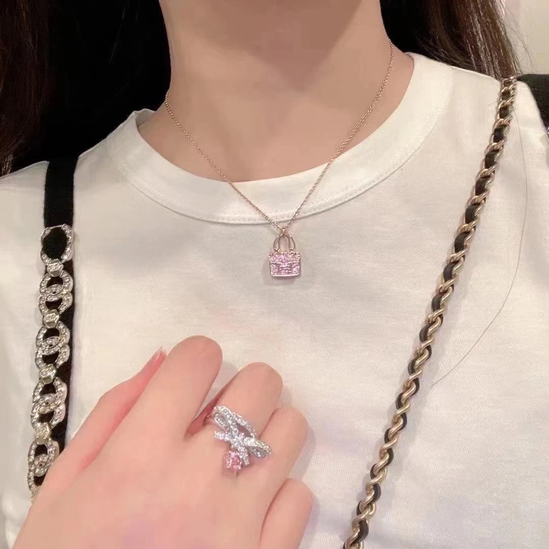 [Lucky Star]CONSTANCE PEDANT PURPLE DIAMOND NECKLACE