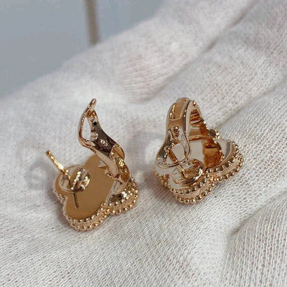 [Lucky Star]CLOVER MEDIUM 1 MOTIFS CARNELIAN  DIAMOND earrings