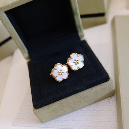 [Lucky Star]LUCKY PINK GOLD WHITE MOP EARRINGS