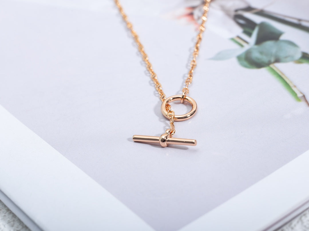 [Lucky Star]ECHAPPEE NECKLACE PINK GOLD
