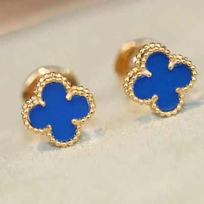 [Lucky Star]CLOVER MINI 9.5MM TURQUOISE EARRINGS