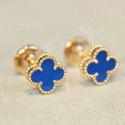 [Lucky Star]CLOVER MINI 9.5MM TURQUOISE EARRINGS