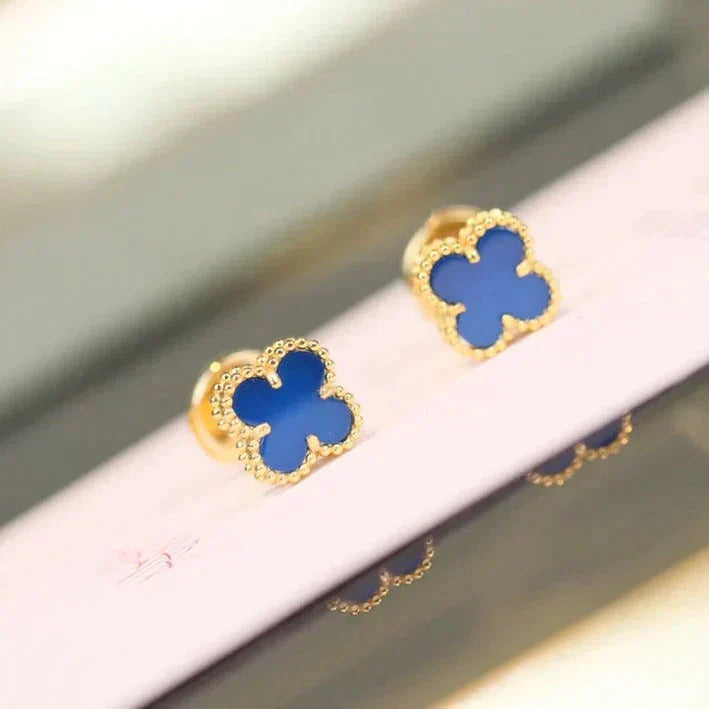 [Lucky Star]CLOVER MINI 9.5MM TURQUOISE EARRINGS