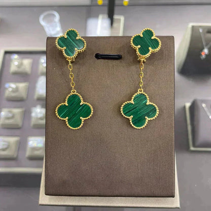 [Lucky Star]CLOVER 2 MOTIFS  EARRINGS (MULTIPLE CHOICESC