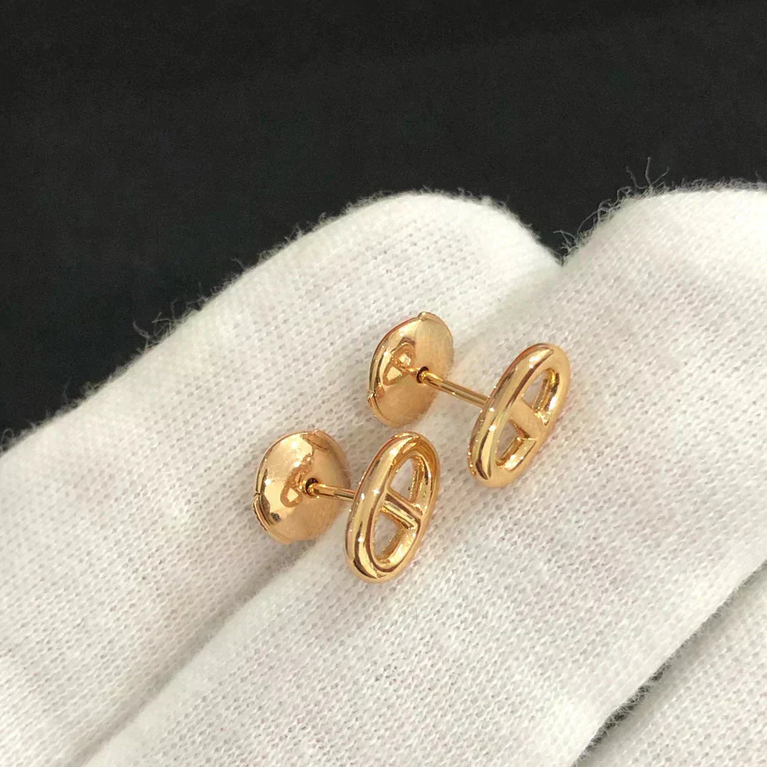 [Lucky Star]CHAINE SMALL EARRINGS GOLD AND SILVER