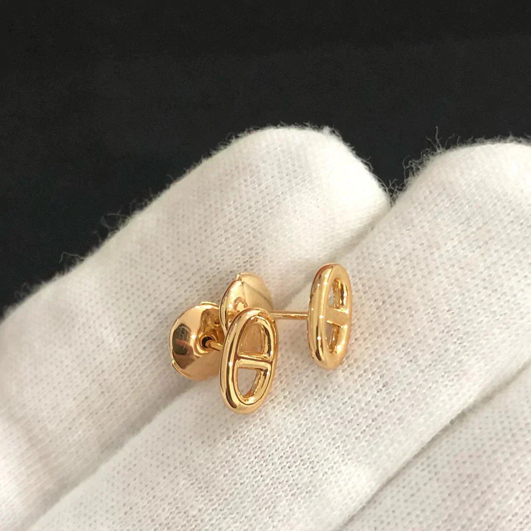 [Lucky Star]CHAINE SMALL EARRINGS GOLD AND SILVER