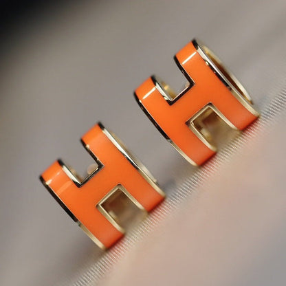 [Lucky Star]MINI POP H EARRINGS ORANGE