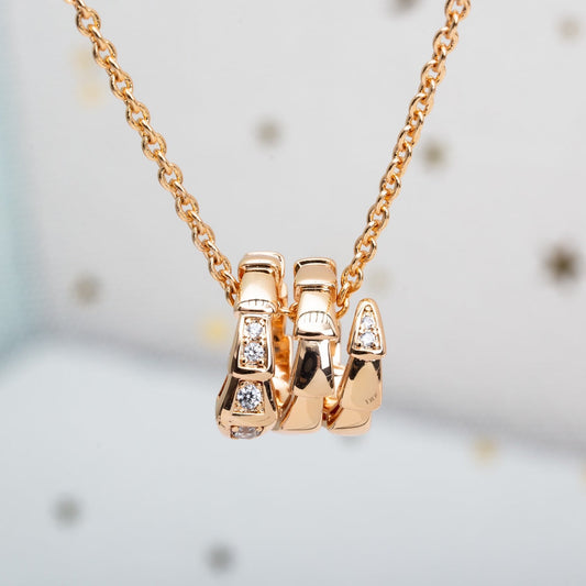 [Lucky Star]SERPENTI PINK GOLD NECKLACE DIAMOND